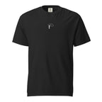Black heavyweight t-shirt with Cloud Hanger back print graphic.